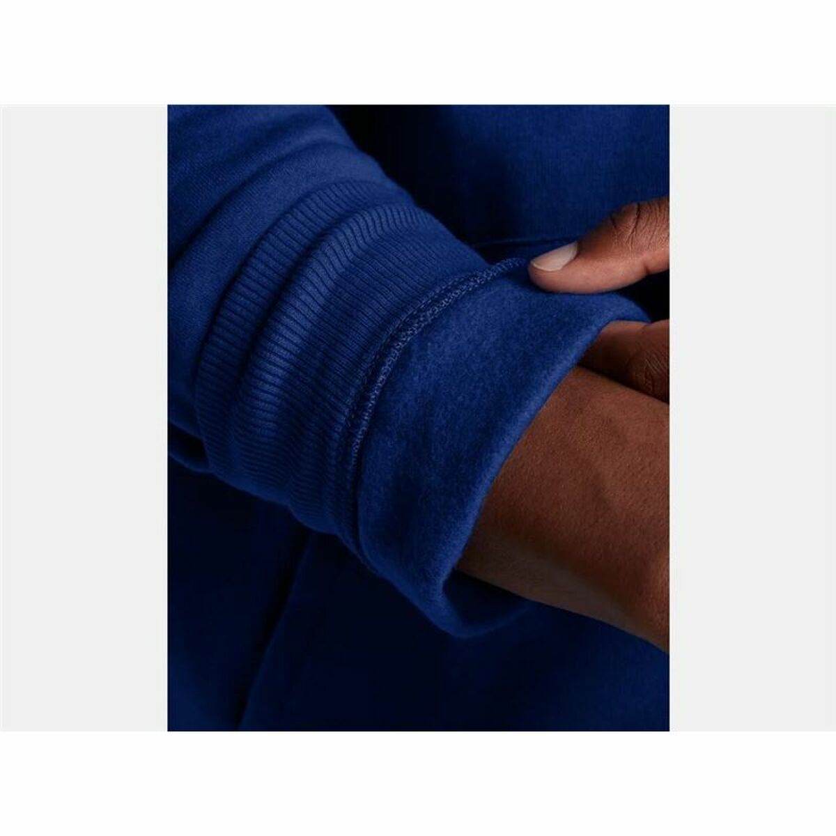 Felpa con Cappuccio Uomo Under Armour Rival Fleece Fz Azzurro Taglia:L - Image 5