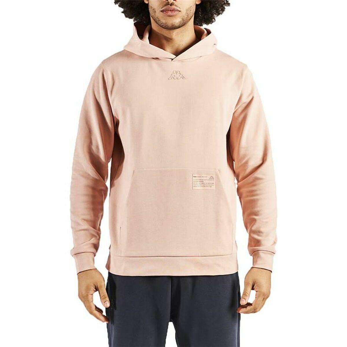 Felpa con Cappuccio Uomo Kappa Rosa Taglia:M