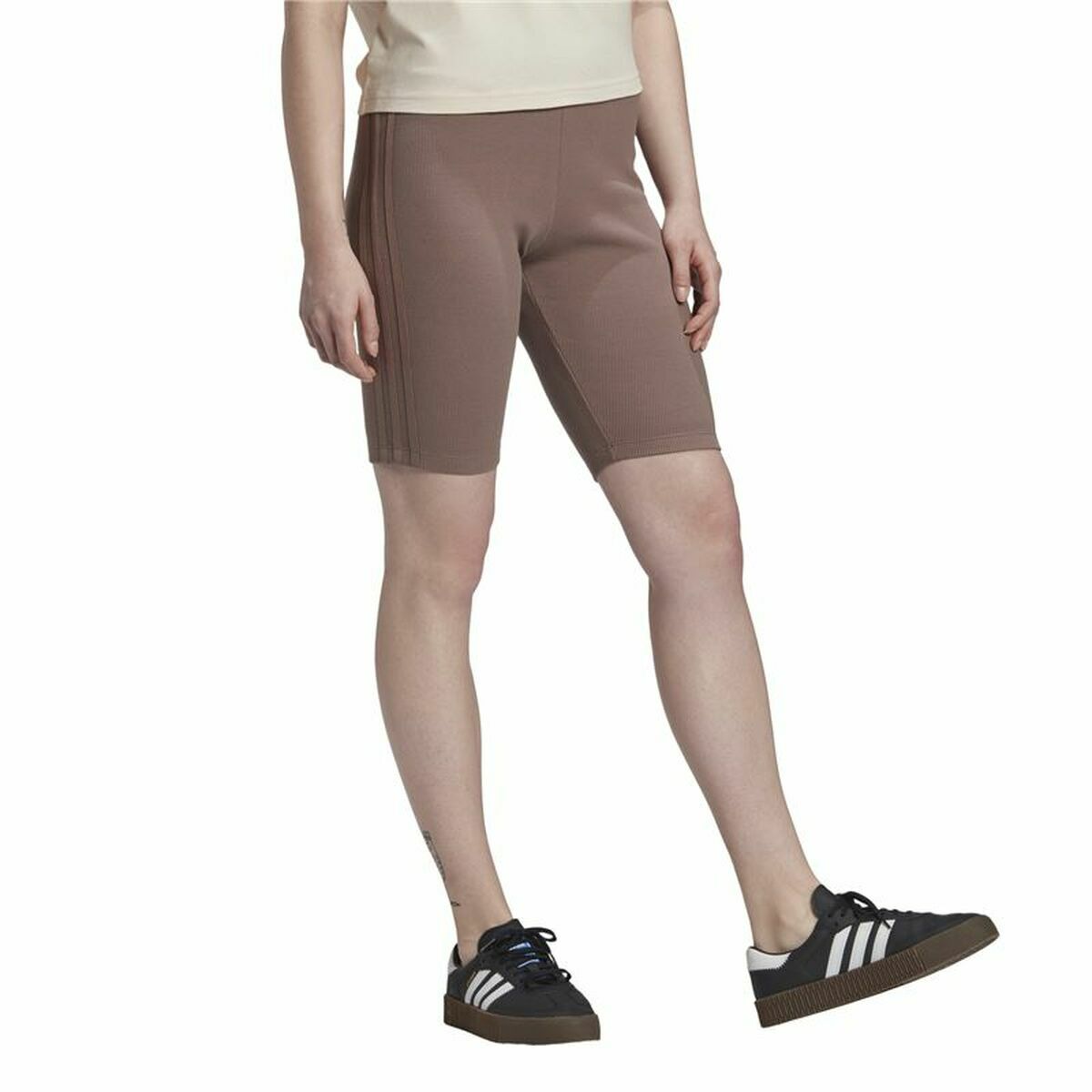 Leggings Sportivo da Donna Adidas Bikers Marrone Taglia:34