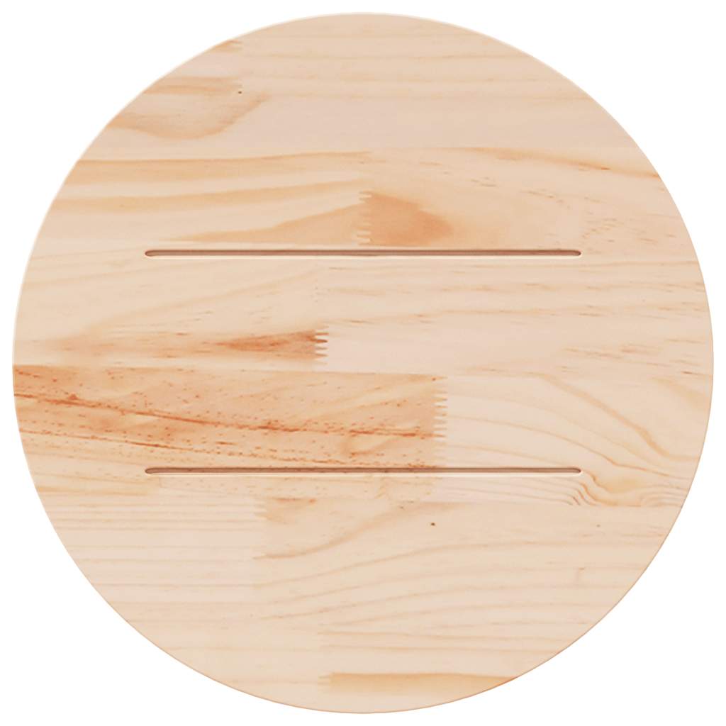 vidaXL Tablero de mesa redondo madera maciza de pino marrón Ø50x2,5 cm - Image 5