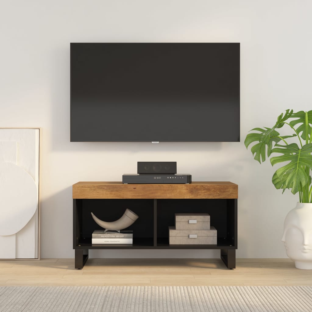 vidaXL Mueble de TV madera maciza de mango 85x33x43,5 cm
