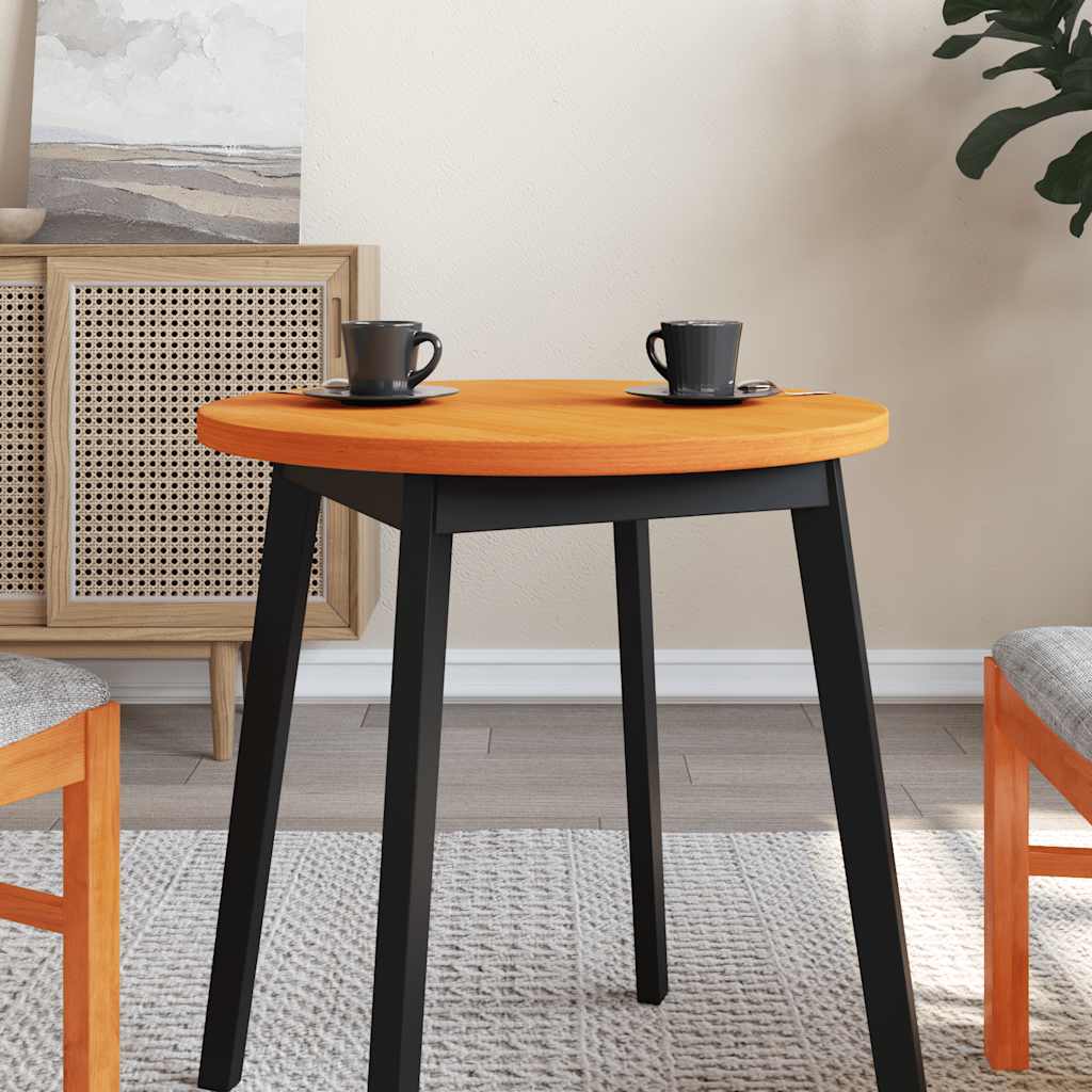 vidaXL Tablero de mesa redondo madera maciza de pino marrón Ø60x2,5 cm