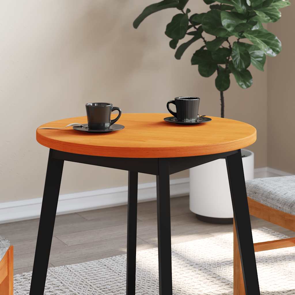 vidaXL Tablero de mesa redondo madera maciza de pino marrón Ø60x2,5 cm - Image 3