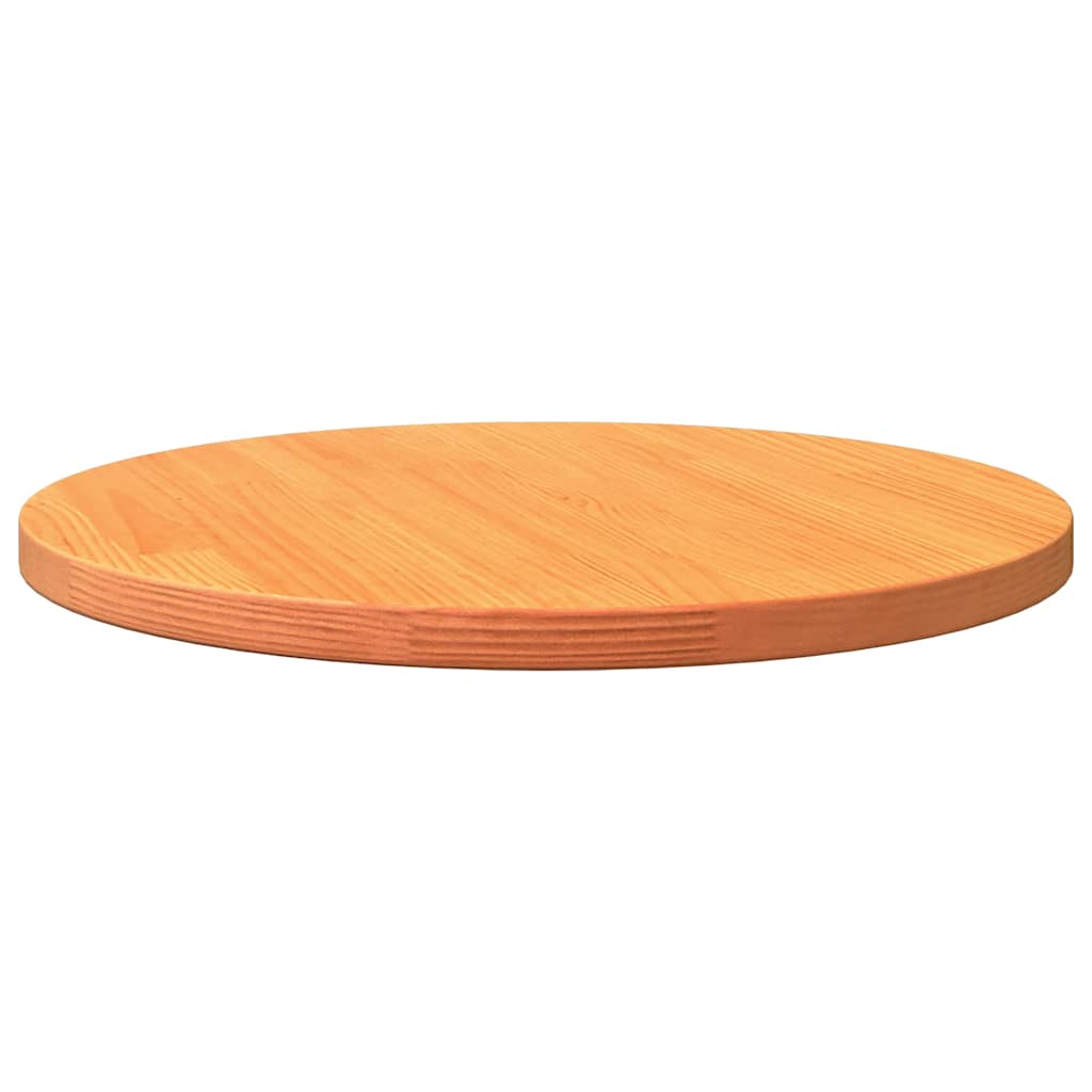 vidaXL Tablero de mesa redondo madera maciza de pino marrón Ø60x2,5 cm - Image 4