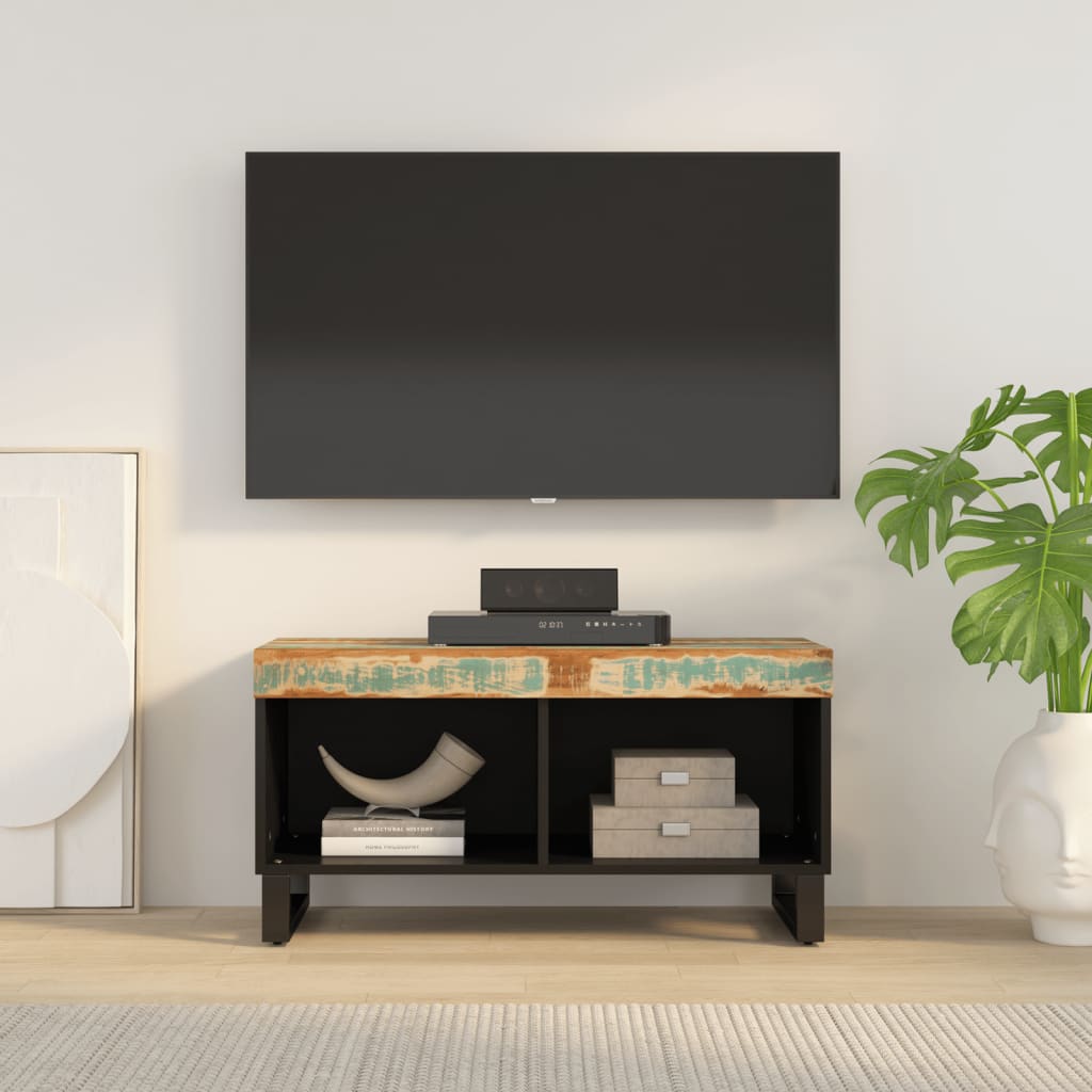 vidaXL Mueble de TV madera maciza reciclada 85x33x43,5 cm