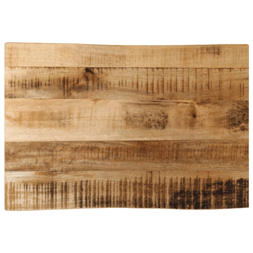 vidaXL Tablero de mesa borde natural madera maciza mango 70x40x3,8 cm