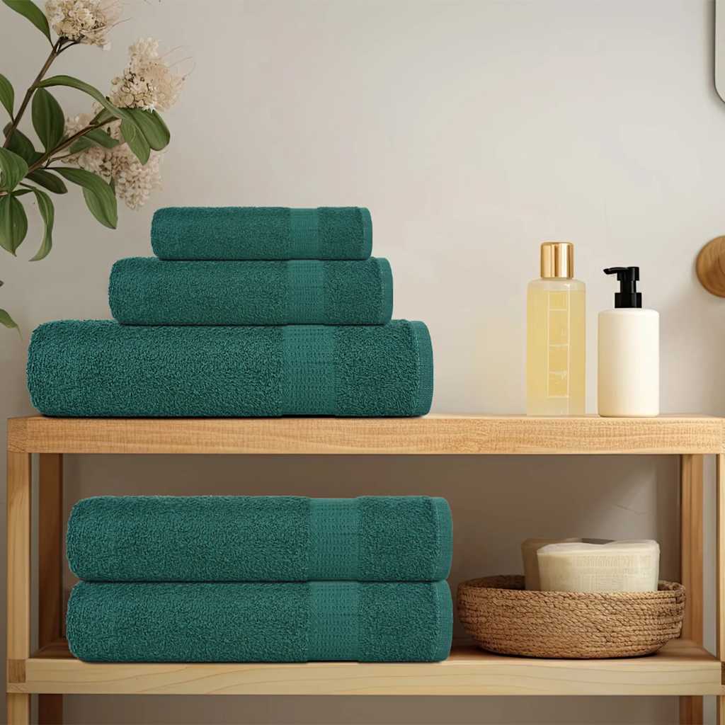 vidaXL Duschtücher 2 Stk. Grün 70x140 cm 360 g/m² 100% Baumwolle - Image 3