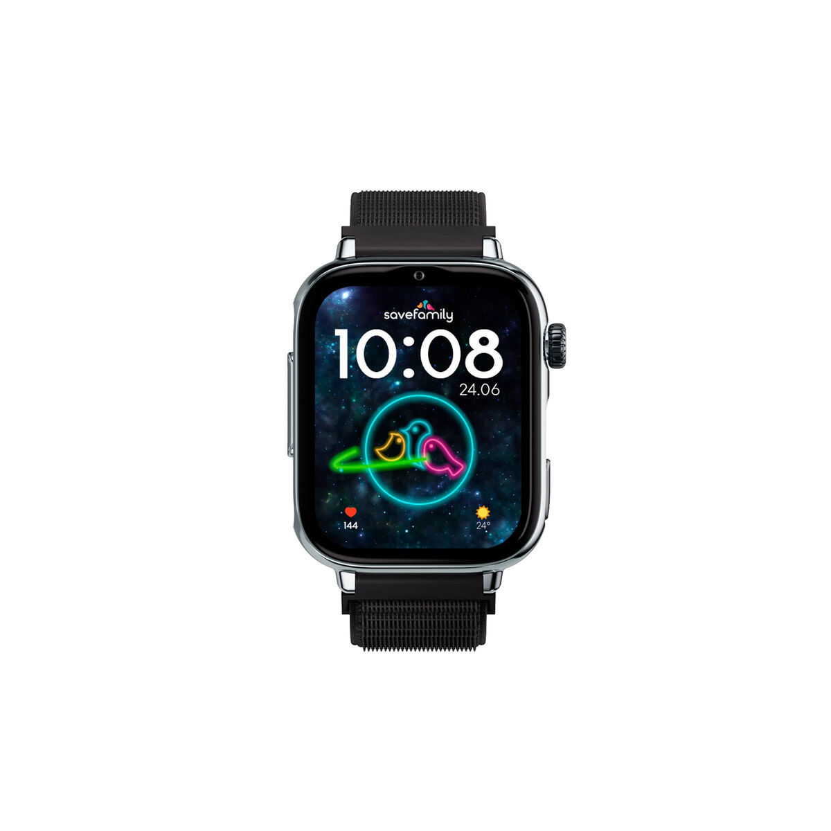 Smartwatch Save Family SW+2 PL/TLBN 1,44” Nero Argentato