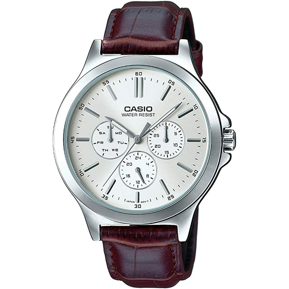 Orologio Uomo Casio MULTIFUNCTION SILVER, LEATHER (Ø 41,5 mm)