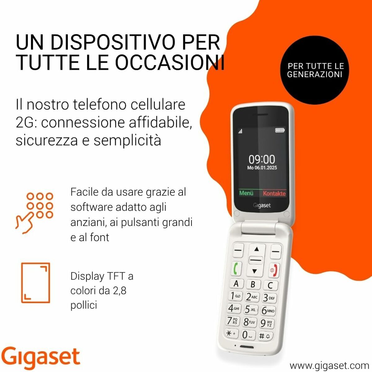 Smartphone Gigaset S30853-H1231-R103 2,8" 32 MB RAM Bianco - Image 6