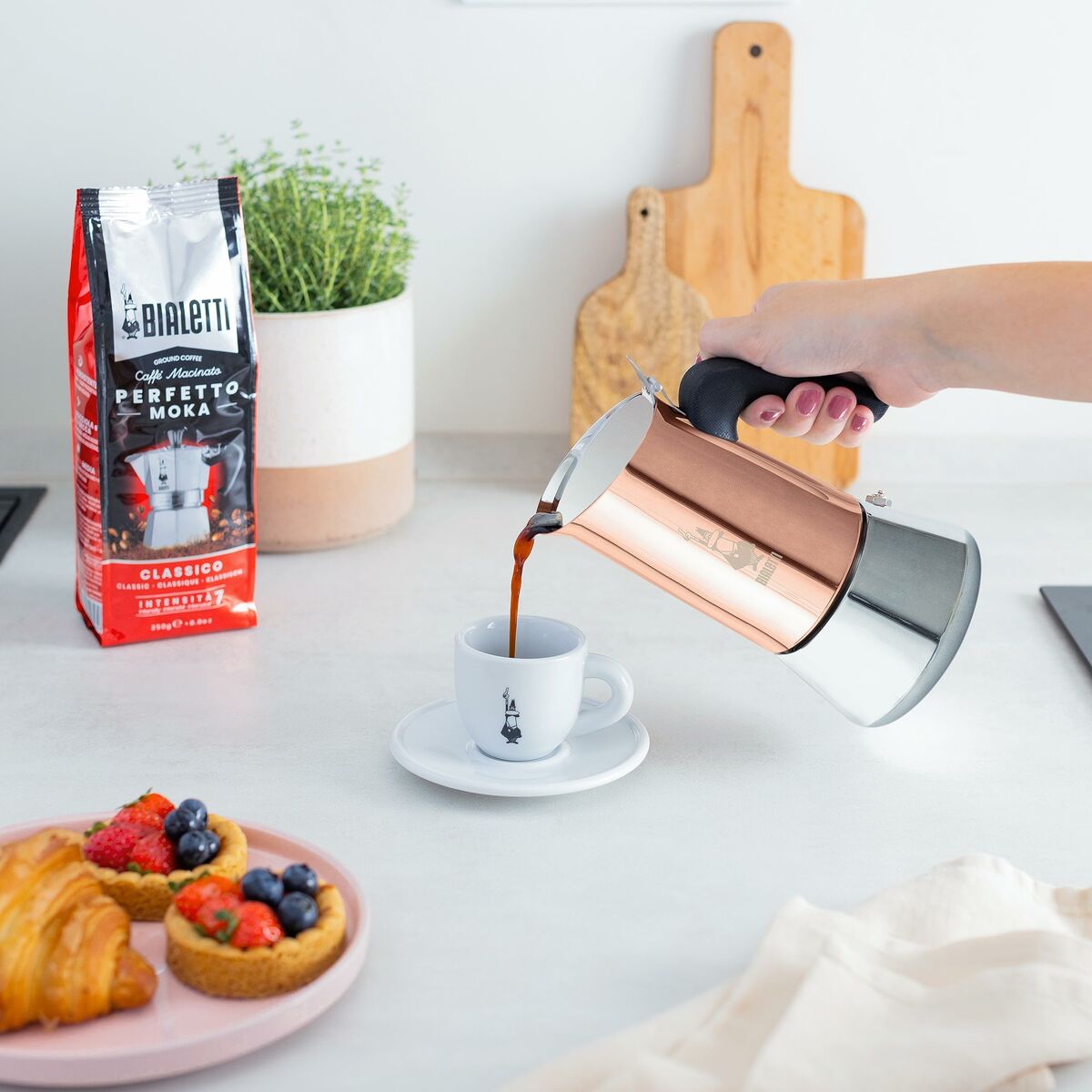 Caffettiera Italiana Bialetti NEW VENUS COPPE 4 Tazze - Image 3