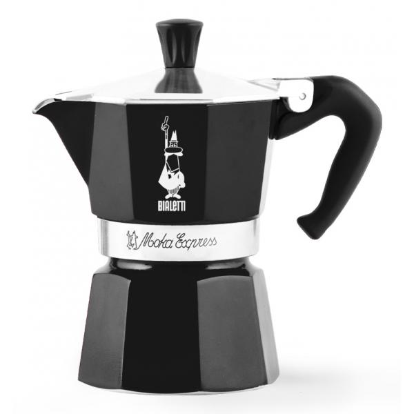Caffettiera Italiana Bialetti MOKA EXPRESS Nero Alluminio 200 ml