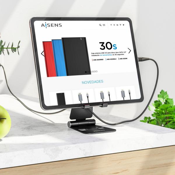 Supporto per cellulare o tablet Aisens MS2PXL-096 Nero 10" (1 Unità) - Image 4