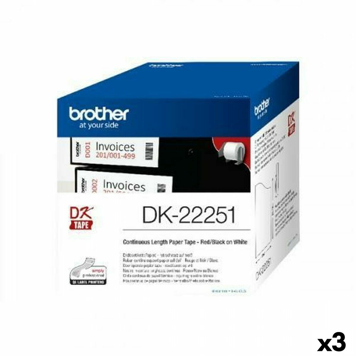 Nastro a lunghezza continua di carta termica Brother DK-22251