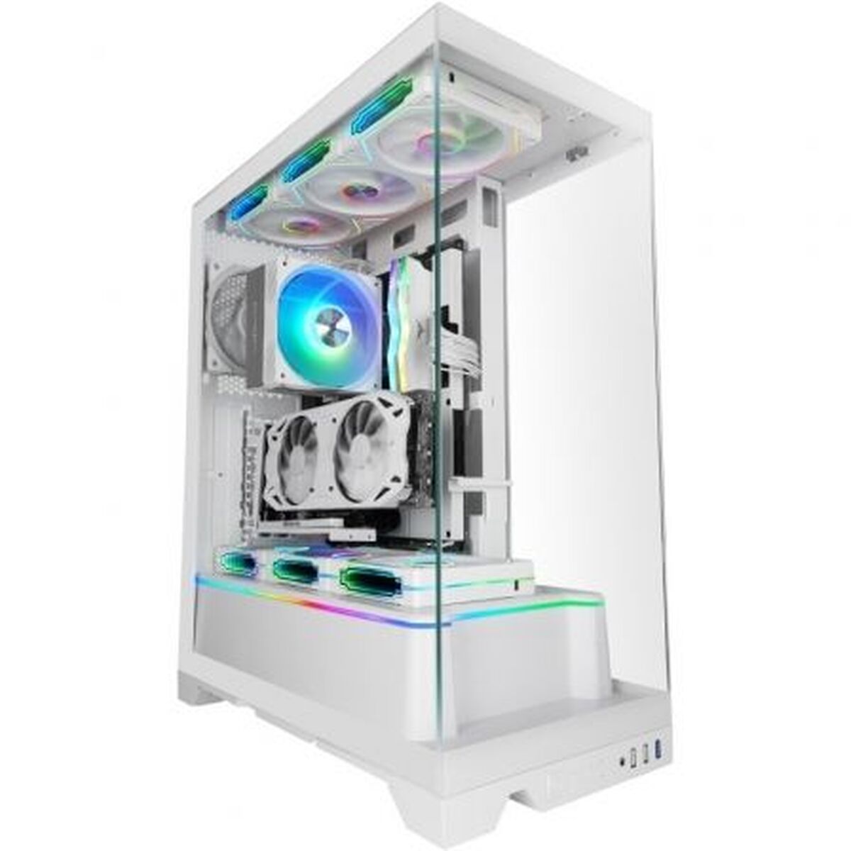 Case computer desktop ATX Mars Gaming MCPRISMAW Bianco
