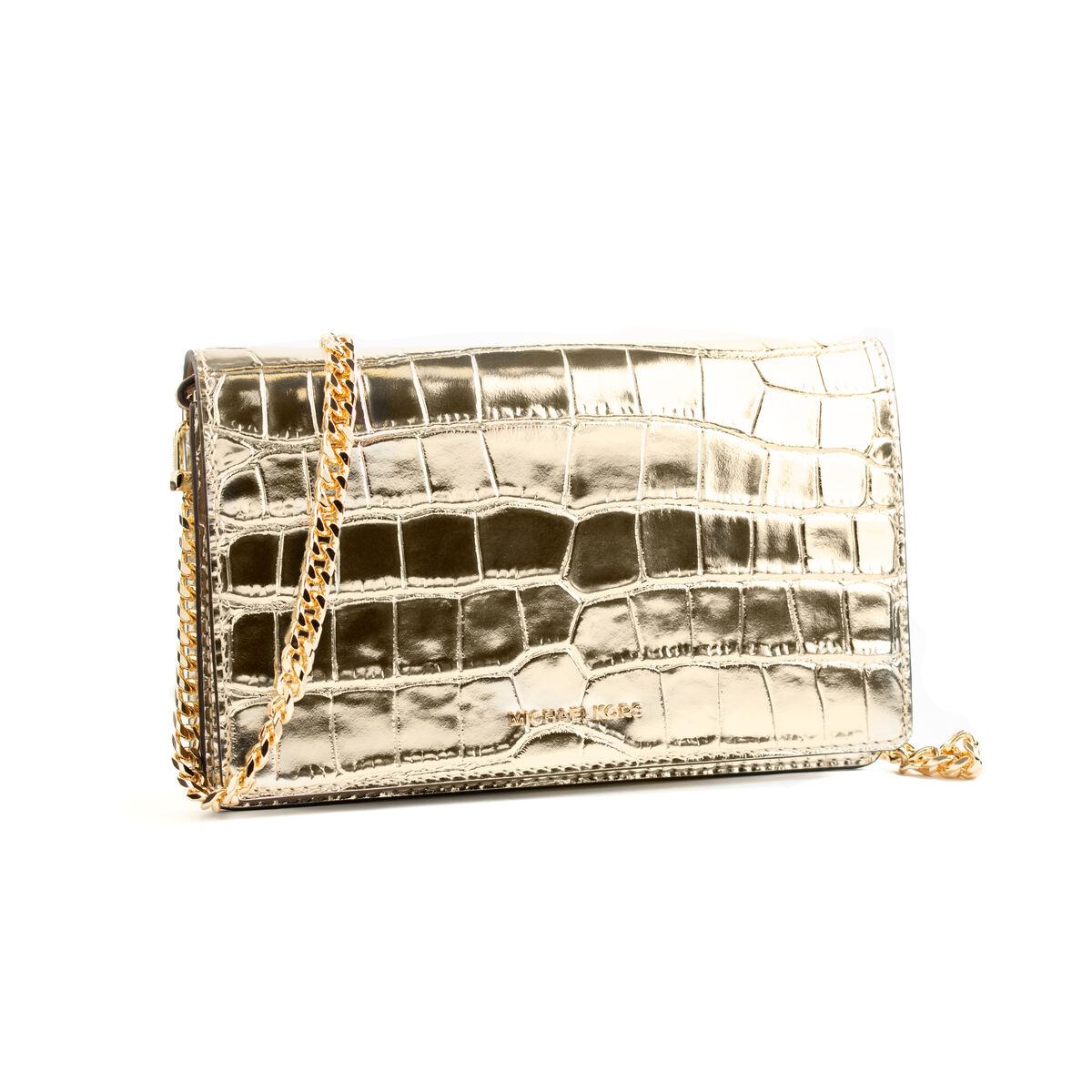 Borsa a Tracolla Michael Kors 32F4GJ6C8K-PALE-GOLD Dorato 22 x 14 x 6 cm