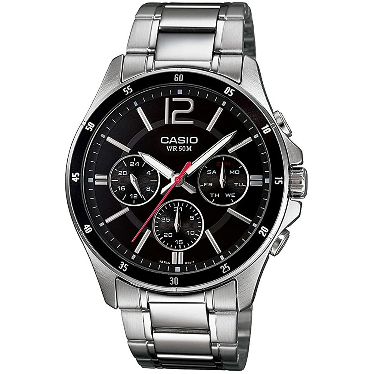 Orologio Uomo Casio MULTIFUNCTION CALENDAR - BLACK Nero Argentato (Ø 43,5 mm) (Ø 35 mm)