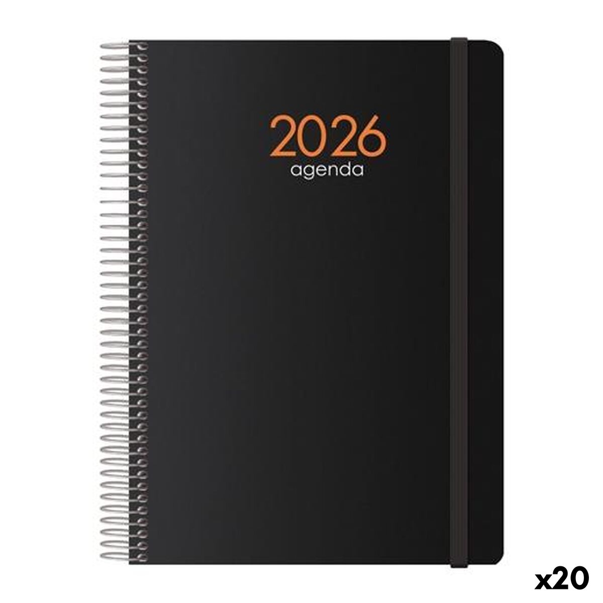 Agenda DOHE SYNCRO Nero 1/4 15 x 21 cm 2026 (20 Unità)