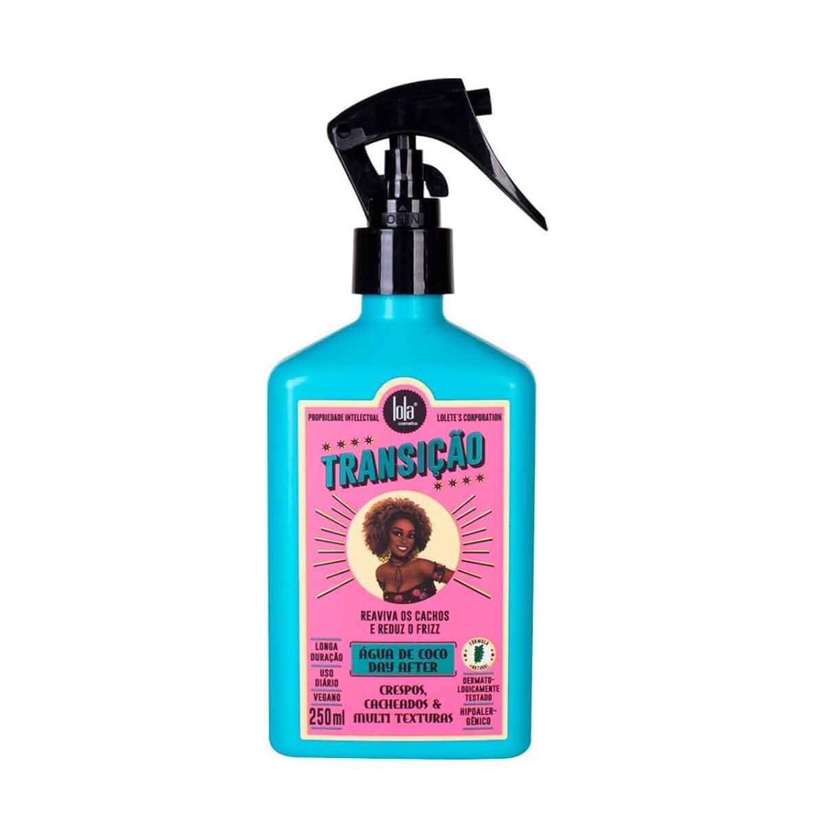Spray Rivitalizzante per Capelli Ricci Lola Cosmetics Coconut Water Transition 250 ml