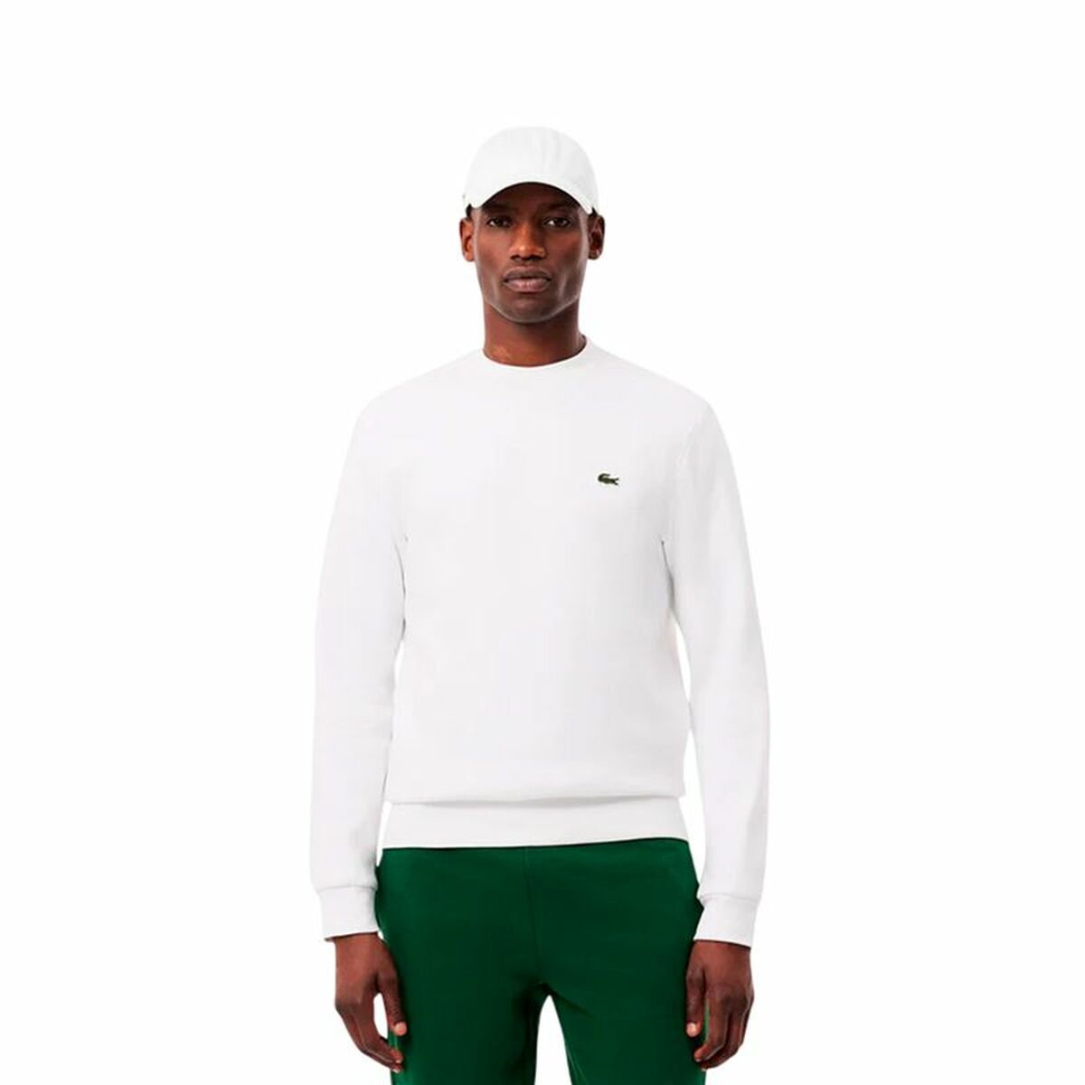 Felpa senza Cappuccio Uomo Lacoste Core Performance Bianco Taglia:M