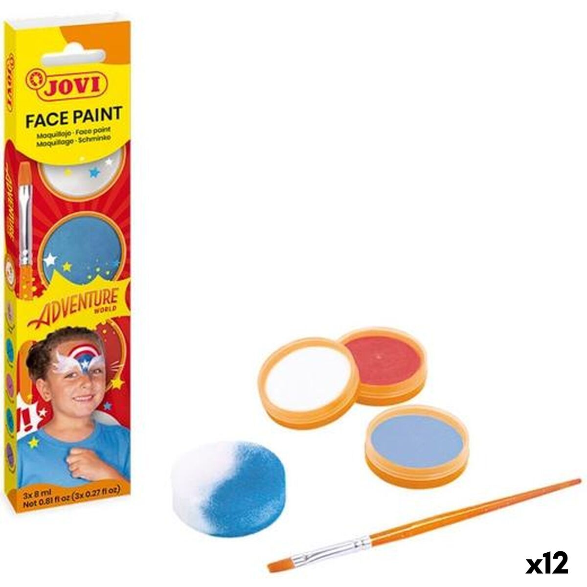 Set di Trucchi per Bambini Jovi ADVENTURE Multicolore (12 Unità)