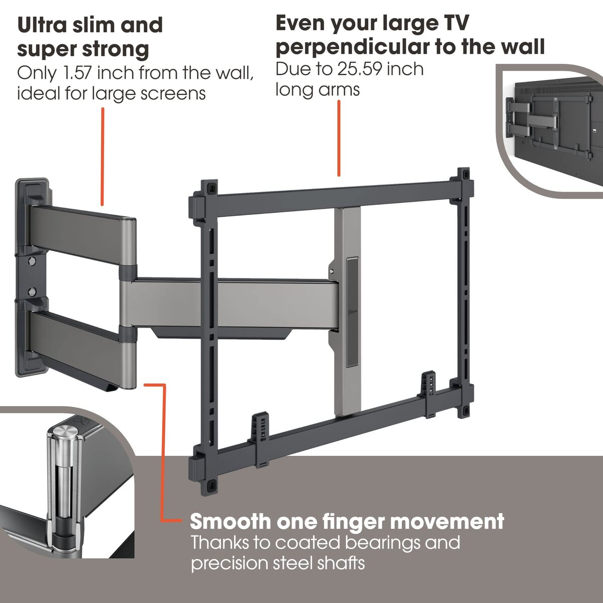 Supporto TV Vogel's TVM5645 NEGRO 40" 35 kg
