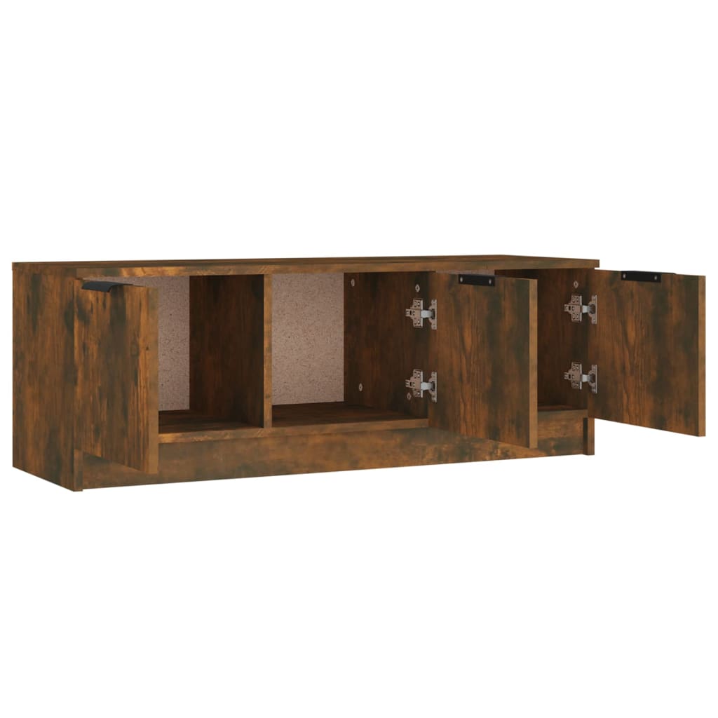vidaXL Meuble TV Chêne fumé 102x35x36,5 cm Bois d'ingénierie - Image 6