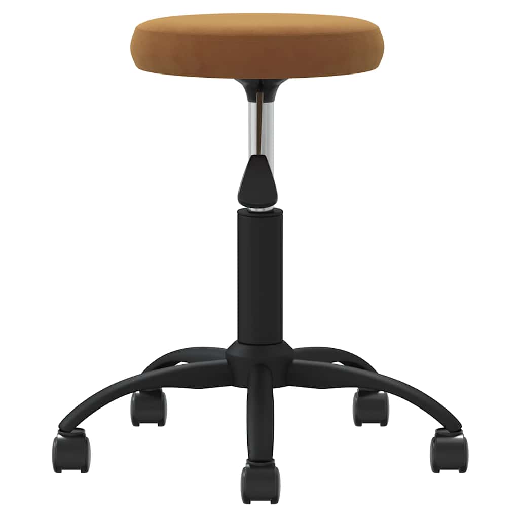 vidaXL Chaise de bureau pivotante marron velours - Image 4