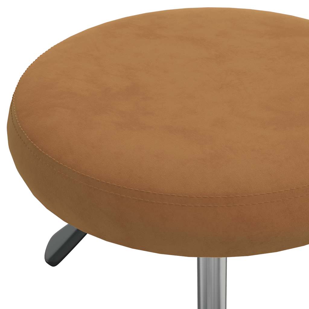 vidaXL Chaise de bureau pivotante marron velours - Image 5