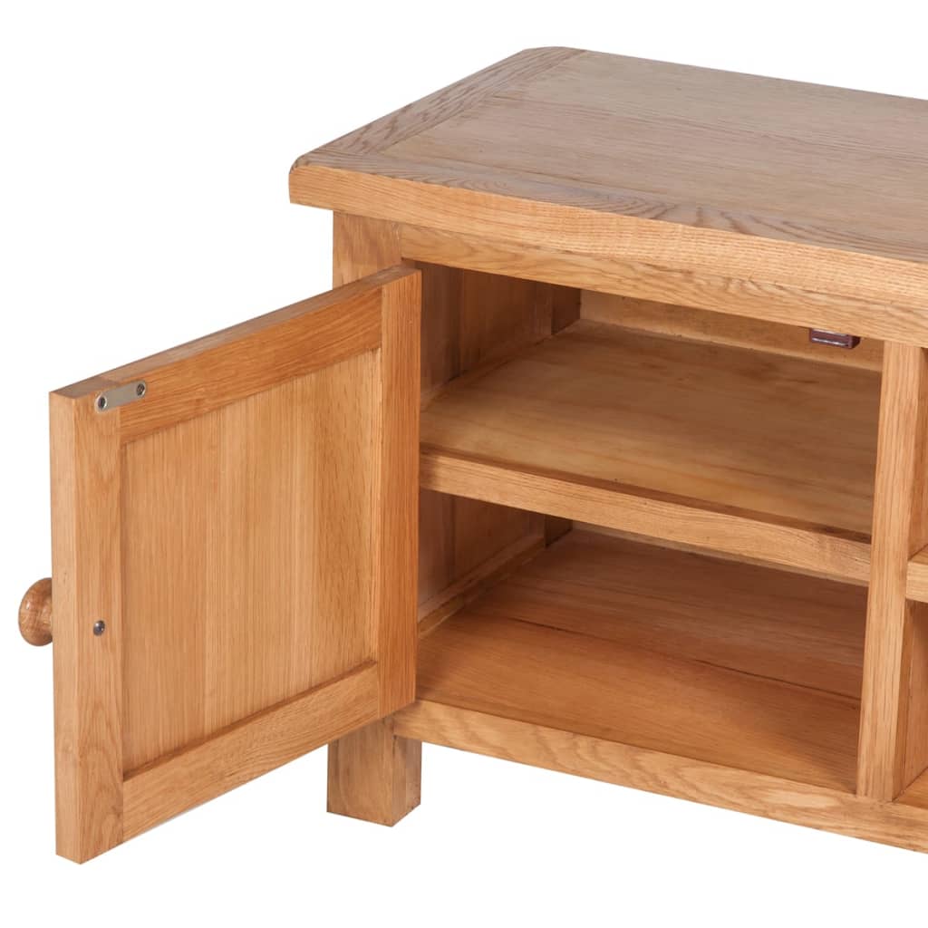 vidaXL Mueble para TV madera maciza de roble 103x36x46 cm - Image 4