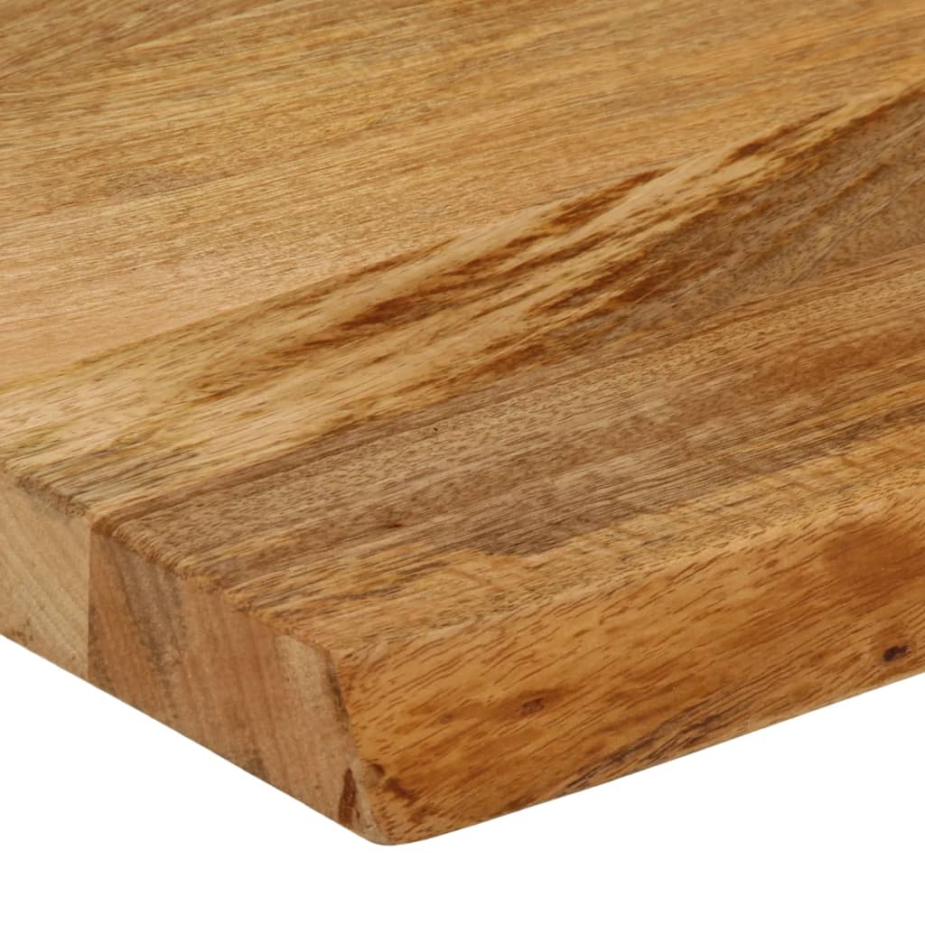vidaXL Tablero de mesa borde natural madera maciza mango 160x40x3,8 cm - Image 6