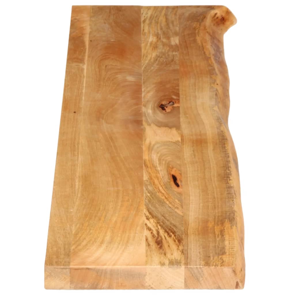 vidaXL Tablero de mesa borde natural madera maciza mango 160x40x3,8 cm - Image 4