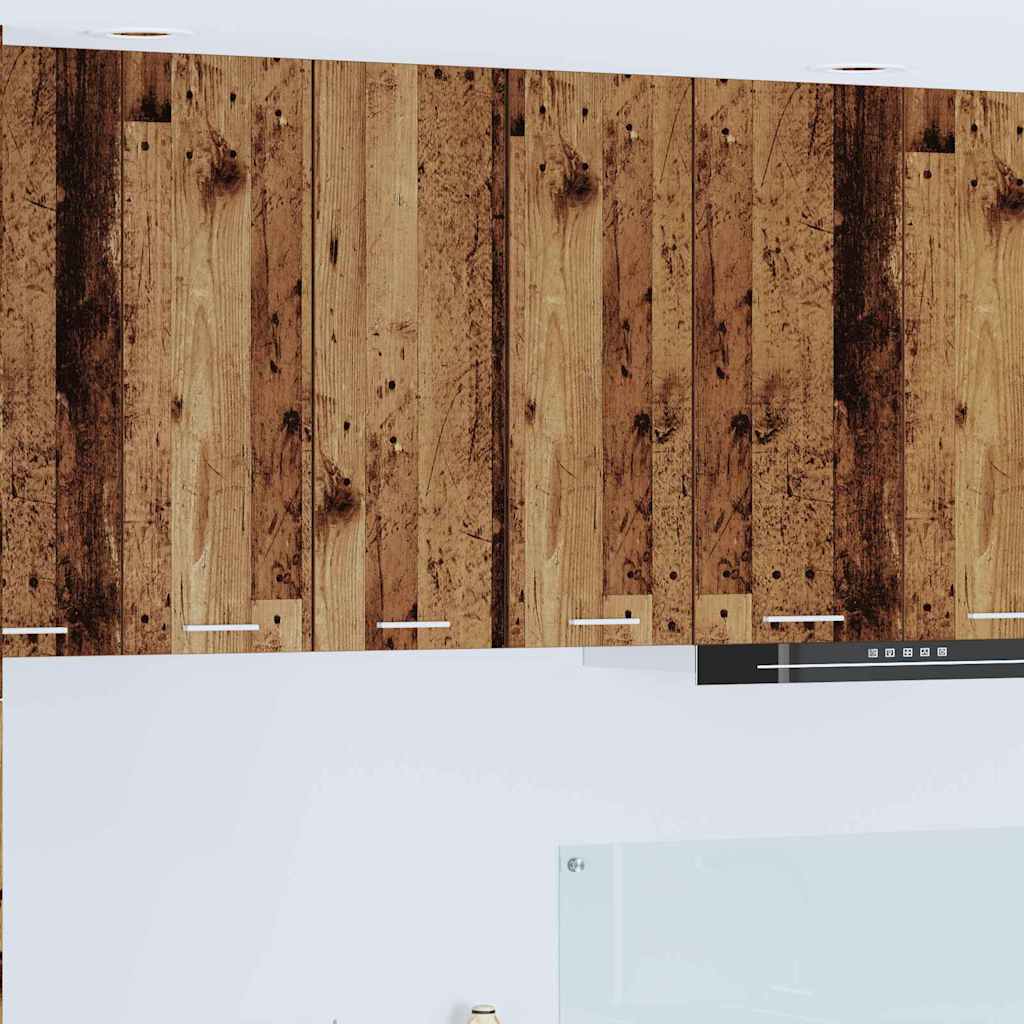 vidaXL Mueble colgante con puerta Riga Madera Vieja y 30 x 31 x 80 cm