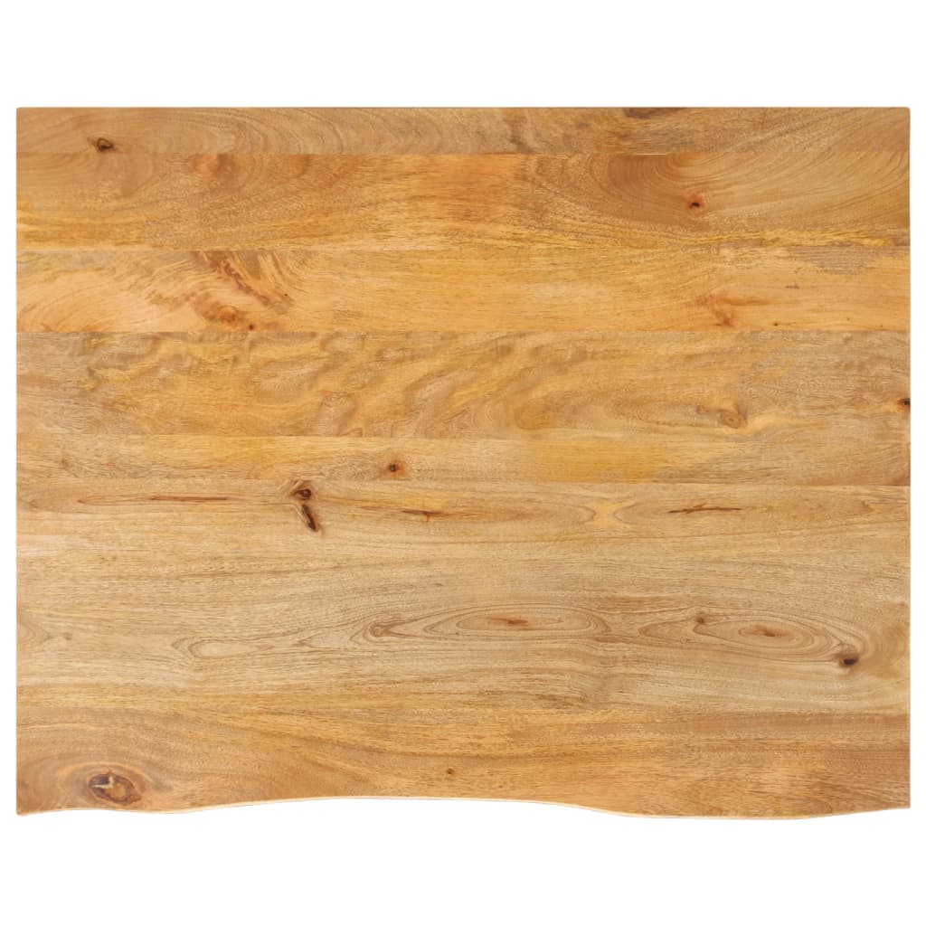 vidaXL Tablero de mesa borde natural madera maciza mango 90x80x3,8 cm