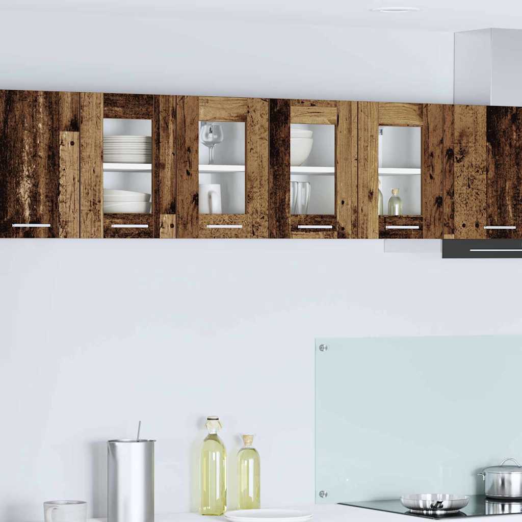 vidaXL Mueble colgante con puerta Riga Madera Vieja 60 x 31 x 40 cm