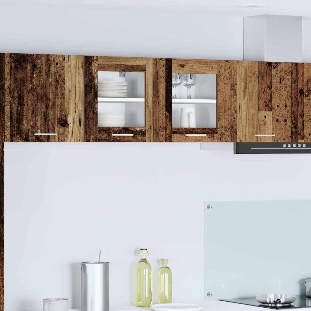 vidaXL Mueble colgante con puerta Riga Madera Vieja 40 x 31 x 40 cm