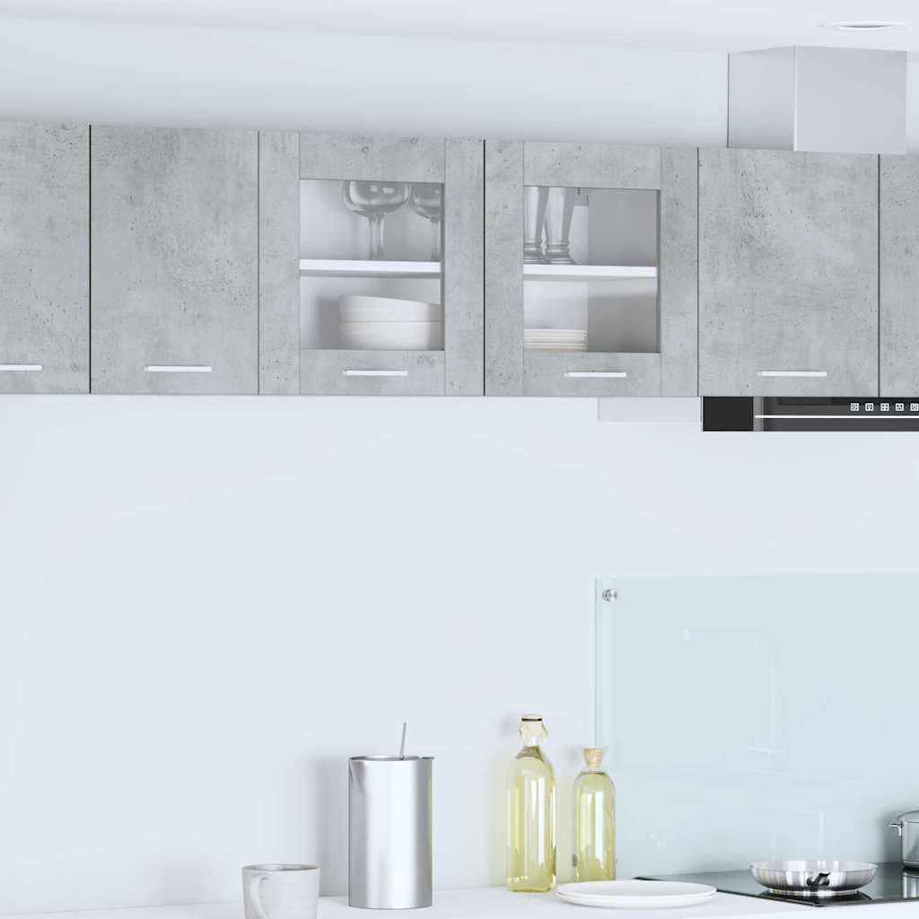 vidaXL Mueble colgante con puerta Riga Gris Concreto y 80 x 31 x 40 cm