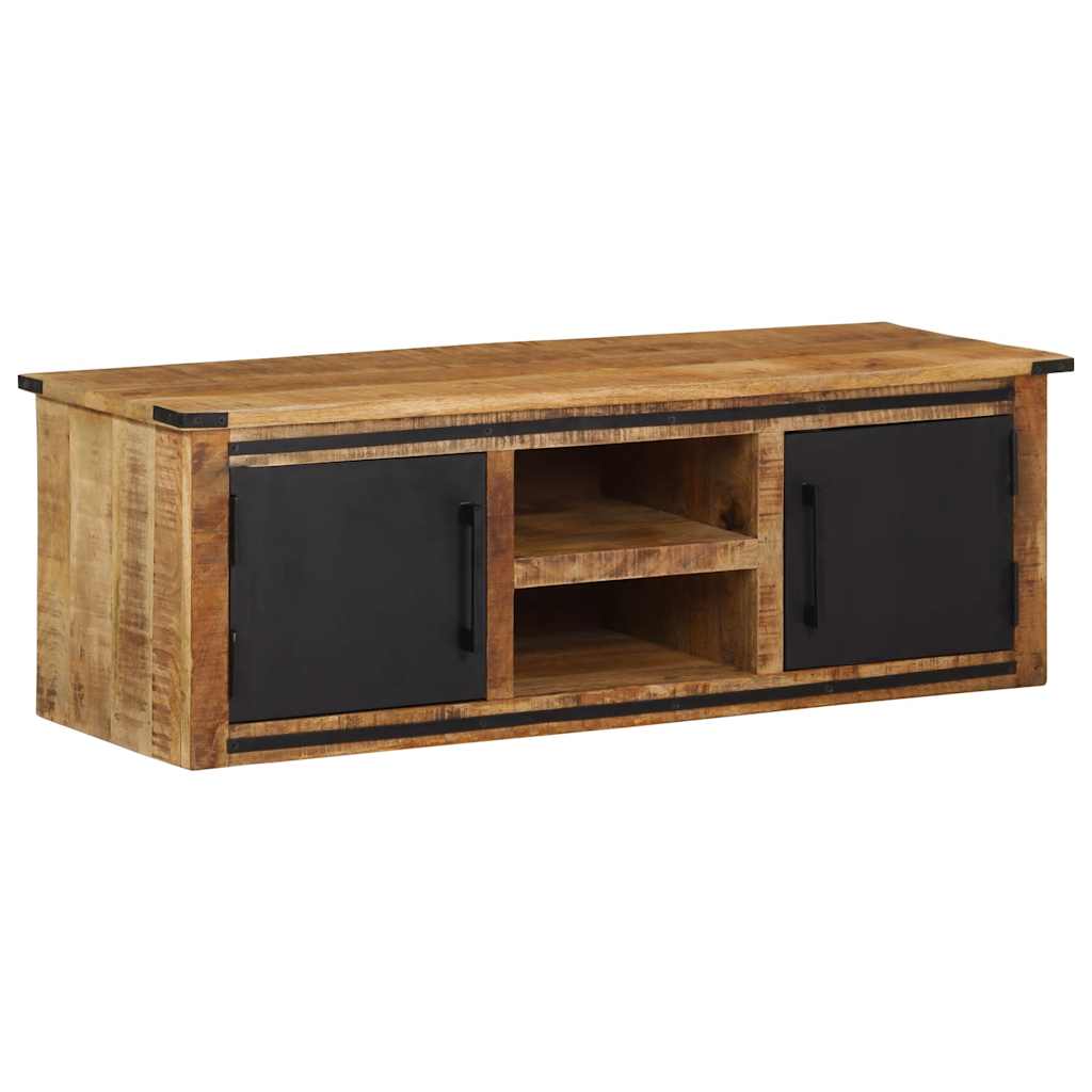 vidaXL Mueble de TV con puertas madera maciza de mango 105x35x36 cm