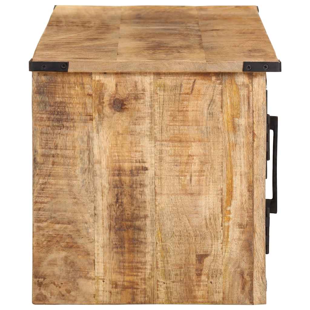 vidaXL Mueble de TV con puertas madera maciza de mango 105x35x36 cm - Image 4