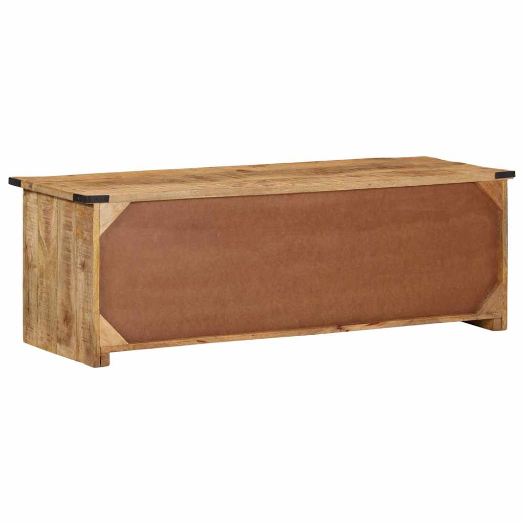 vidaXL Mueble de TV con puertas madera maciza de mango 105x35x36 cm - Image 5