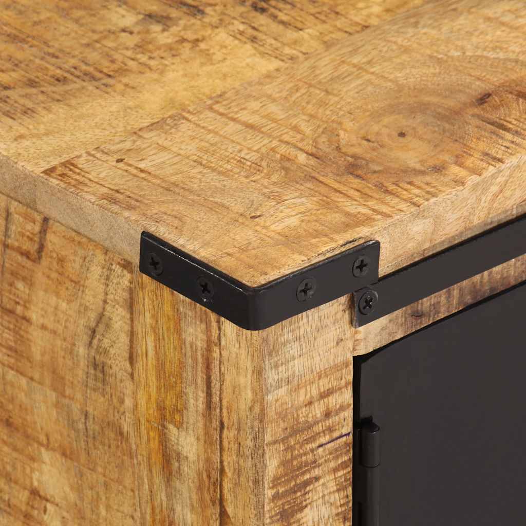 vidaXL Mueble de TV con puertas madera maciza de mango 105x35x36 cm - Image 6