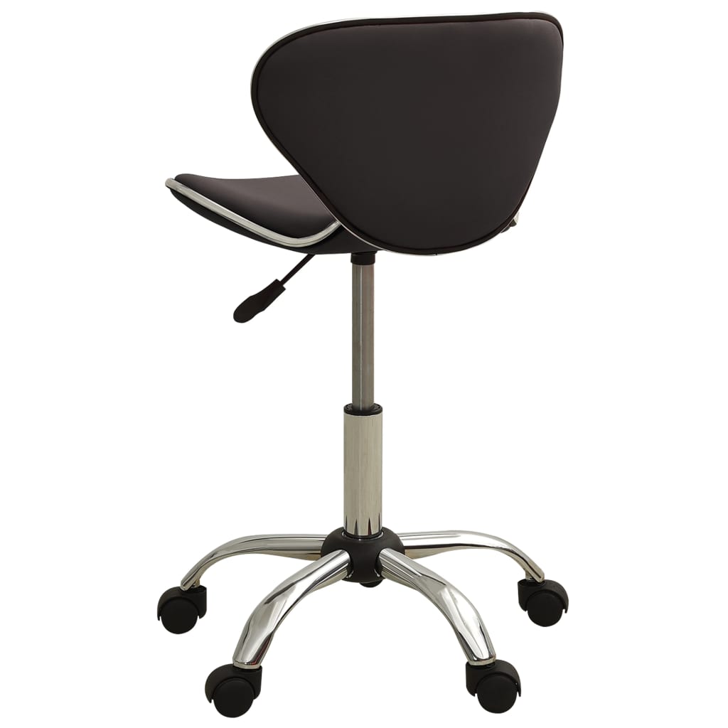 vidaXL Silla de oficina de cuero sintético marrón - Image 3