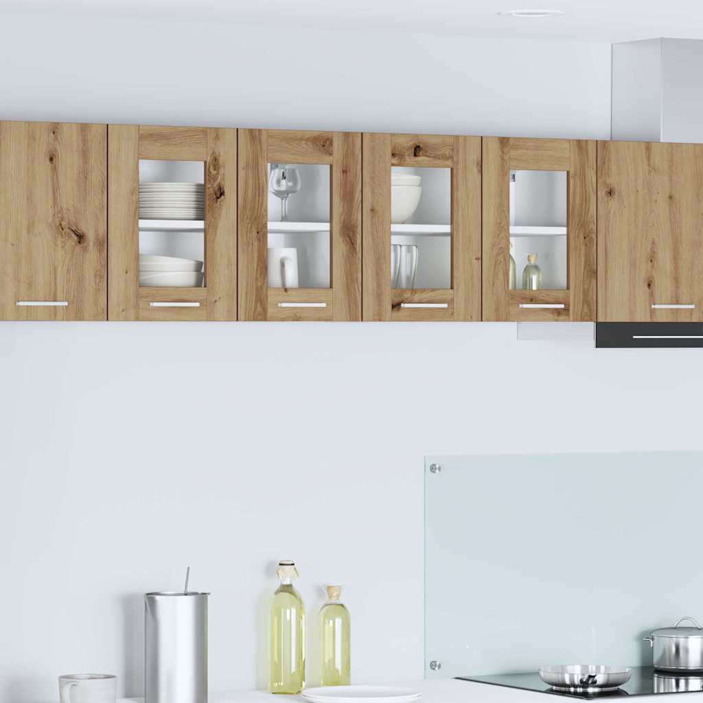 vidaXL Mueble colgante con puerta Riga Roble artesanal 60 x 31 x 40 cm