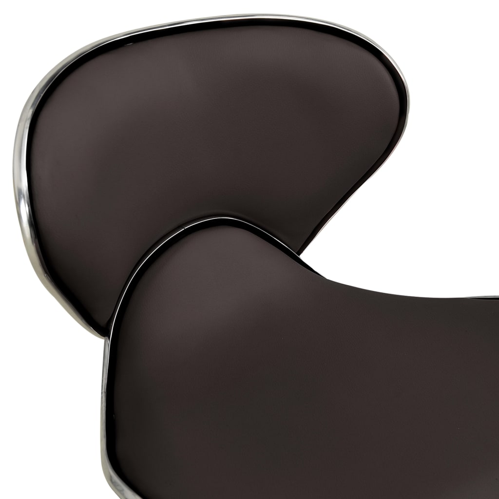 vidaXL Silla de oficina de cuero sintético marrón - Image 5