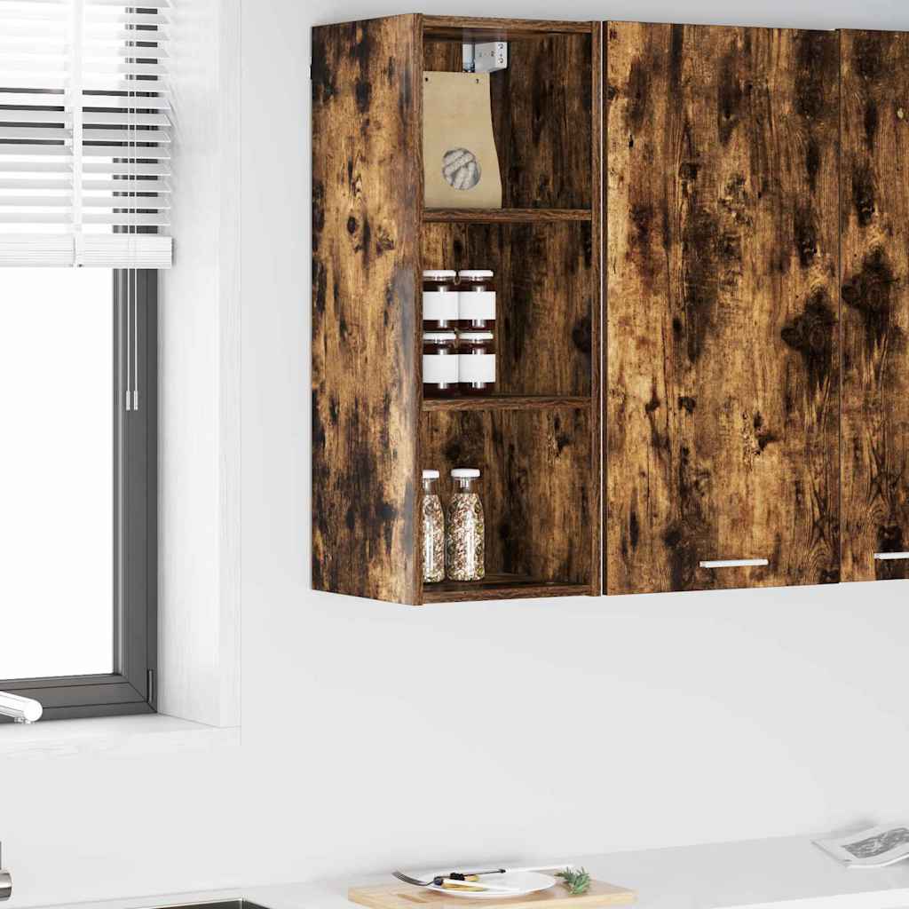 vidaXL Mueble colgante Riga Roble ahumado 30 x 29,5 x 80 cm