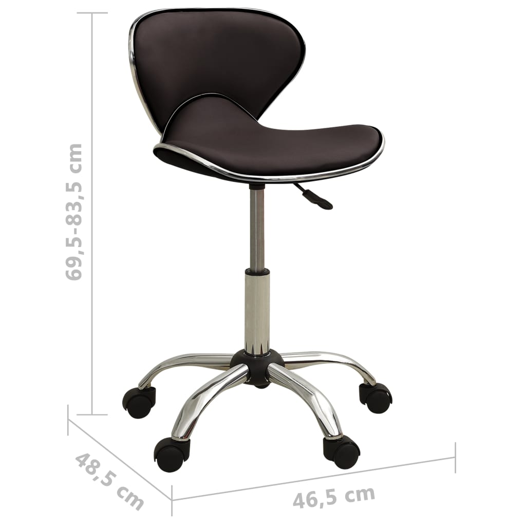 vidaXL Silla de oficina de cuero sintético marrón - Image 6