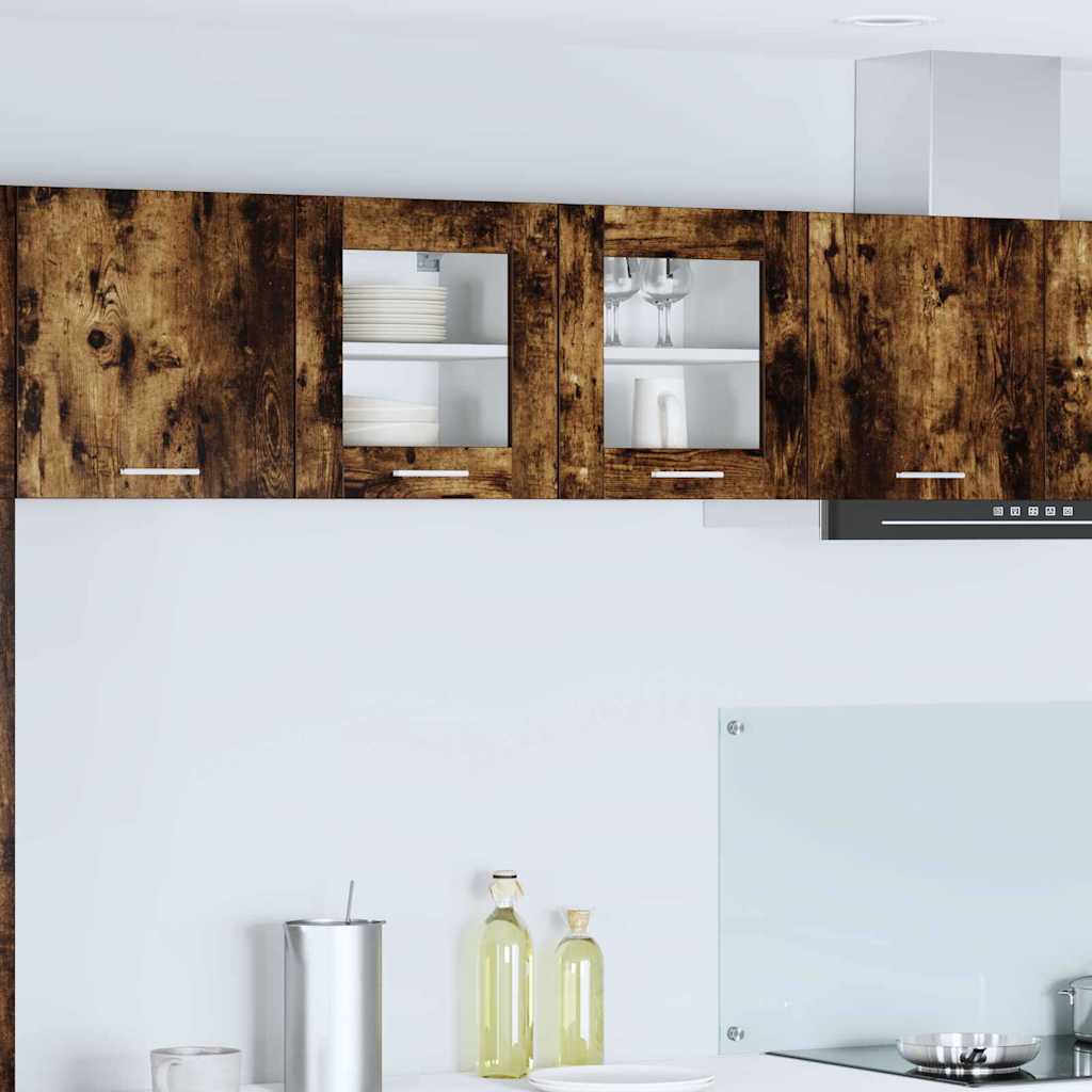 vidaXL Mueble colgante con puerta Riga Roble ahumado 40 x 31 x 40 cm