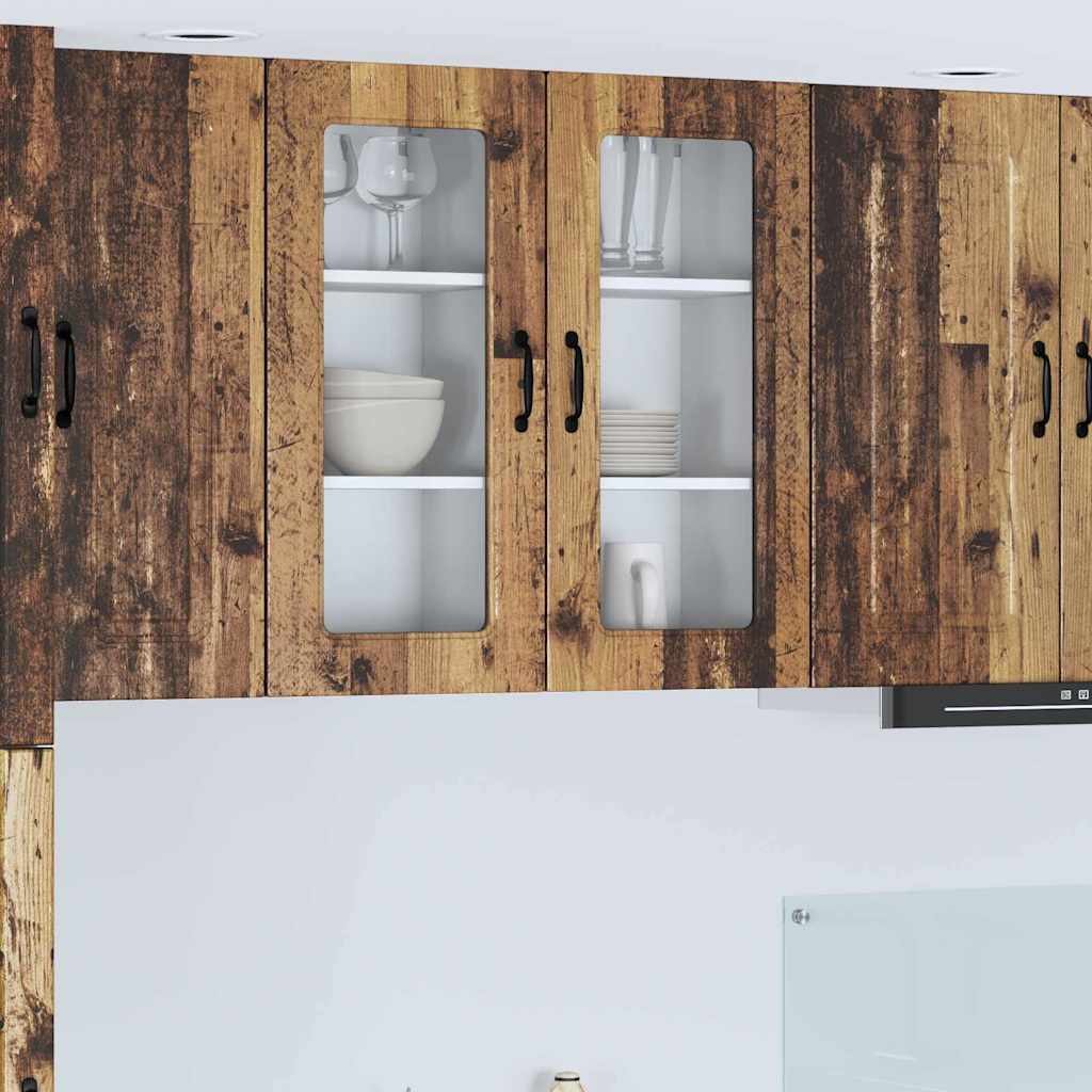 vidaXL Küchenwandschrank mit Tür Altholz 40 x 31 x 80 cm Holzwerkstoff