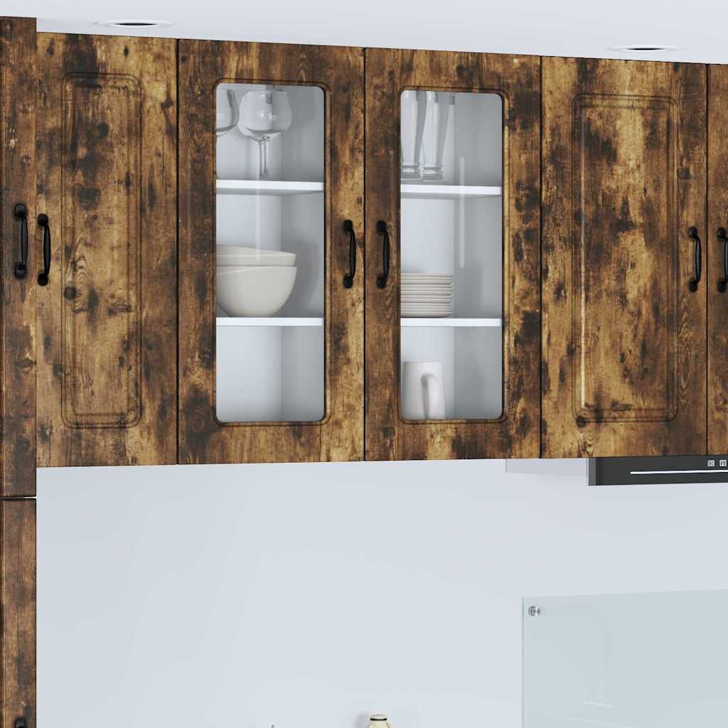 vidaXL Küchenwandschrank mit Regal Geräucherte Eiche 40 x 31 x 80 cm