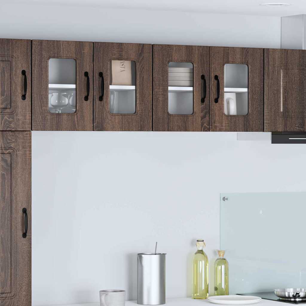 vidaXL Küchenwandschrank mit Regal Braun Eichen-Optik 60 x 31 x 40 cm